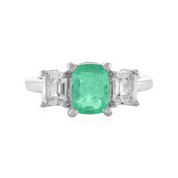 Russian Emerald Silver Ring