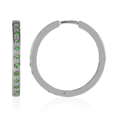 Tsavorite Silver Earrings