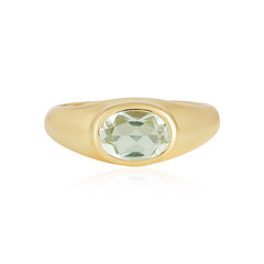 Green Amethyst Silver Ring