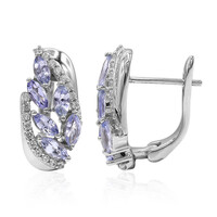 Tanzanite Silver Earrings