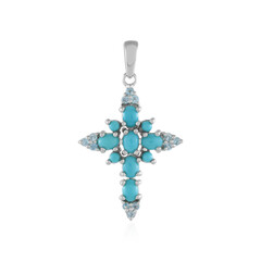 Sleeping Beauty Turquoise Silver Pendant