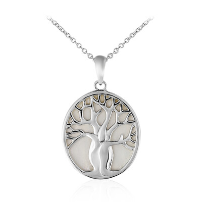 Mother of Pearl Silver Necklace