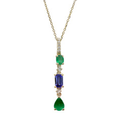 14K AAA Tanzanite Gold Necklace (CIRARI)