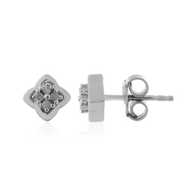 I1 (I) Diamond Silver Earrings