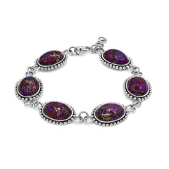 Kingman Purple Mojave Turquoise Silver Bracelet (Art of Nature)