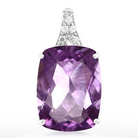 Spanish Pink Fluorite Silver Pendant