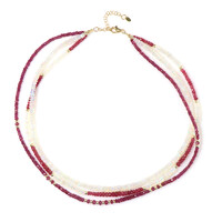 Mozambique Ruby Silver Necklace (Riya)