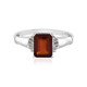 Hessonite Garnet Silver Ring