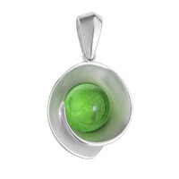 Colombian green Amber Silver Pendant