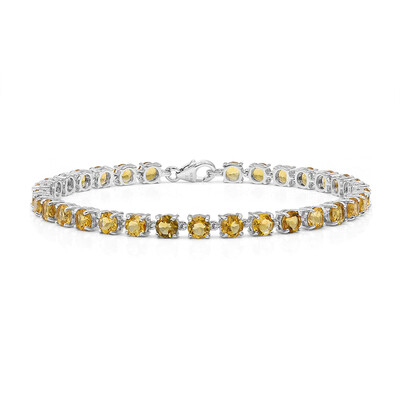 Cognac Quartz Silver Bracelet