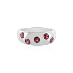 Noble Red Spinel Silver Ring