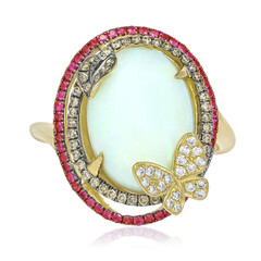 10K AAA Welo Opal Gold Ring