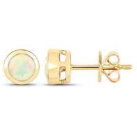 14K Welo Opal Gold Earrings