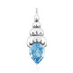 Swiss Blue Topaz Silver Pendant (Remy Rotenier)
