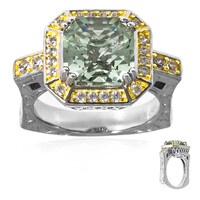 Green Amethyst Silver Ring (Dallas Prince Designs)