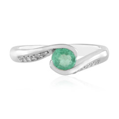 Russian Emerald Silver Ring