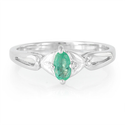 Sao Francisco Emerald Silver Ring