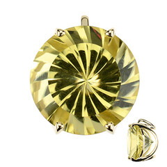 9K Ouro Verde Quartz Gold Pendant