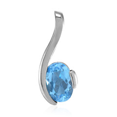 Swiss Blue Topaz Silver Pendant