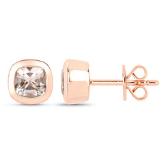 14K Morganite Gold Earrings