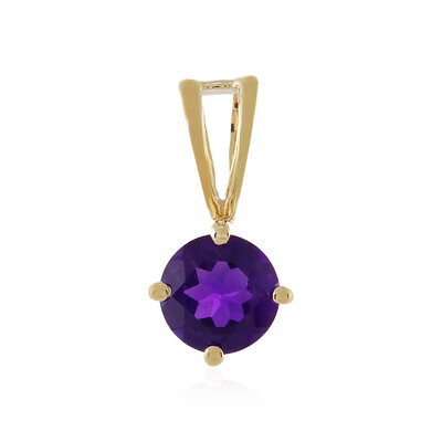 9K Zambian Amethyst Gold Pendant