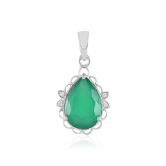 Green Onyx Silver Pendant