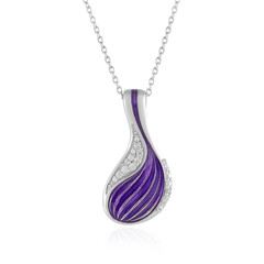 Zircon Silver Necklace (Adela Silber)