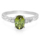 Cuprian Tourmaline Silver Ring