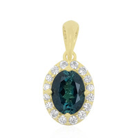 9K Brazilian Indicolite Gold Pendant