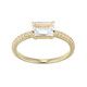 White Topaz Silver Ring