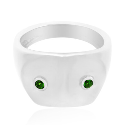 Russian Diopside Silver Ring