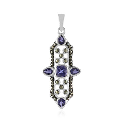 Ceylon Iolite Silver Pendant