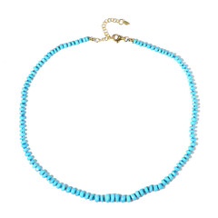 Sleeping Beauty Turquoise Silver Necklace (Adela Silber)