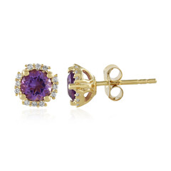 Siberian Amethyst Silver Earrings