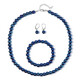 Royal Blue Hematite Silver Set