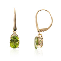 14K Dashihe Peridot Gold Earrings (CIRARI)