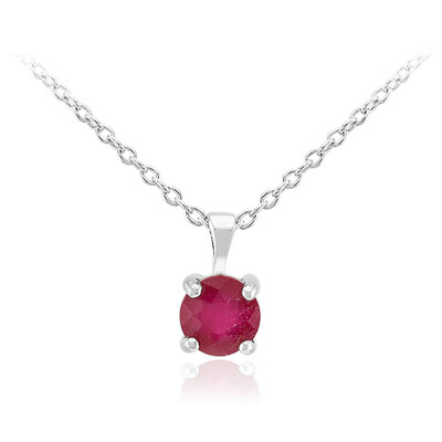 Bemainty Ruby Silver Necklace