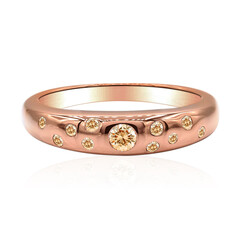9K SI1 Argyle Rose De France Diamond Gold Ring