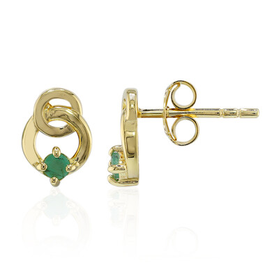 Brazilian Emerald Silver Earrings