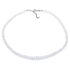 Rainbow Moonstone Silver Necklace
