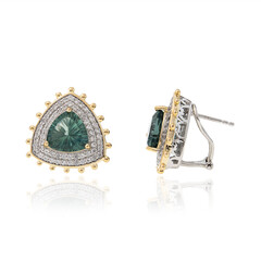 Caribbean Teal Fluorite Silver Earrings (Dallas Prince Designs)