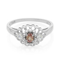 Padparadscha Sapphire Silver Ring