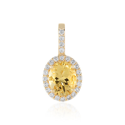 18K Yellow Beryl Gold Pendant