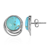 Kingman Blue Mojave Turquoise Silver Earrings