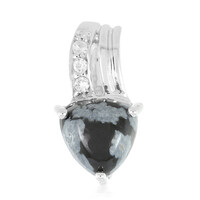 Snowflake Obsidian Silver Pendant