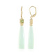 Green Chalcedony Silver Earrings (KM by Juwelo)