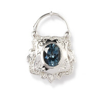 14K London Blue Topaz Gold Pendant (Dallas Prince Designs)
