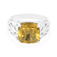 Champagne Quartz Silver Ring