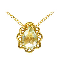 Green Amethyst Silver Necklace