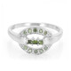 Fancy Diamond Silver Ring